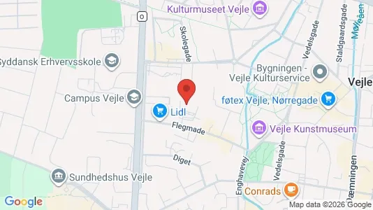 Apartments for rent i Vejle Center - kort over placeringen