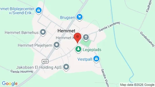 Apartments for rent i Hemmet - kort over placeringen