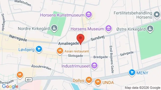 Apartments for rent i Horsens - kort over placeringen