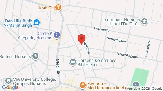 Apartments for rent i Horsens - kort over placeringen