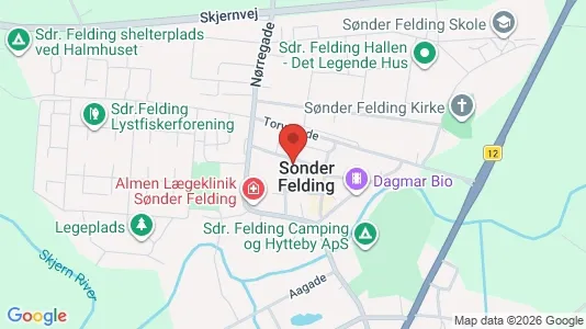 Apartments for rent i Sønder Felding - kort over placeringen