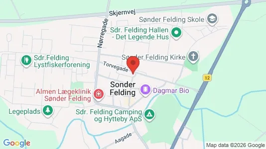 Apartments for rent i Sønder Felding - kort over placeringen
