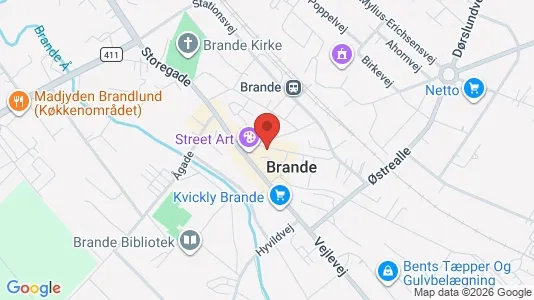 Apartments for rent i Brande - kort over placeringen