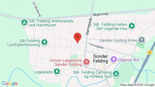 Apartments for rent i Sønder Felding - kort over placeringen