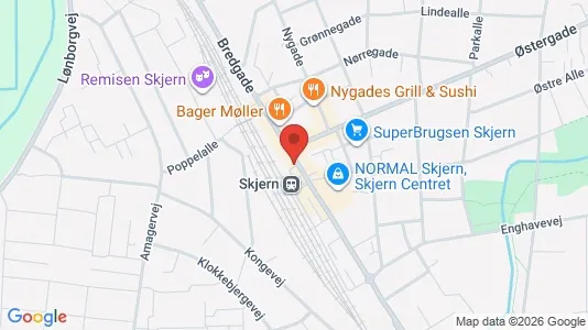 Apartments for rent i Skjern - kort over placeringen