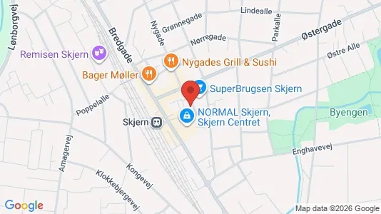 Apartments for rent i Skjern - kort over placeringen