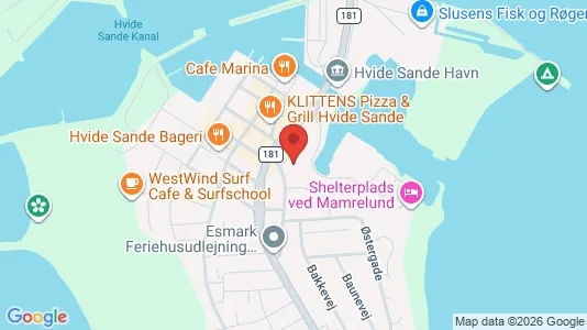 Apartments for rent i Hvide Sande - kort over placeringen