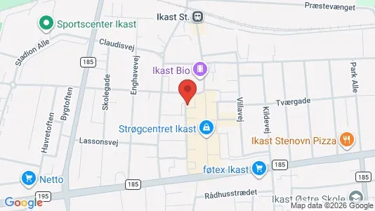 Apartments for rent i Ikast - kort over placeringen