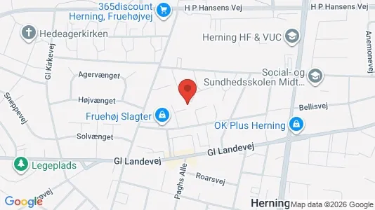 Apartments for rent i Herning - kort over placeringen