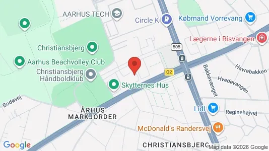 Rooms for rent i Aarhus N - kort over placeringen