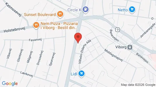 Apartments for rent i Viborg - kort over placeringen
