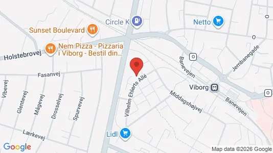 Apartments for rent i Viborg - kort over placeringen