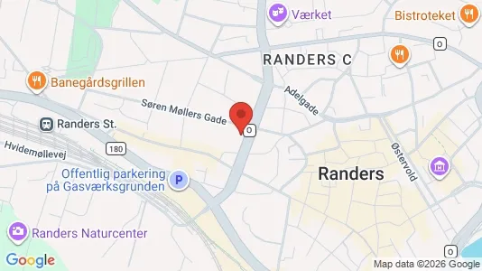 Apartments for rent i Randers C - kort over placeringen