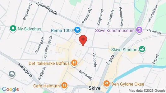 Apartments for rent i Skive - kort over placeringen