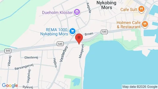 Apartments for rent i Nykøbing Mors - kort over placeringen