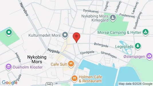 Apartments for rent i Nykøbing Mors - kort over placeringen