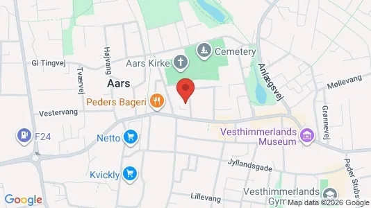Apartments for rent i Aars - kort over placeringen