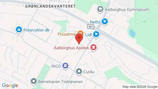 Apartments for rent i Aalborg SØ - kort over placeringen