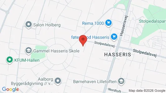 Rooms for rent i Aalborg Center - kort over placeringen