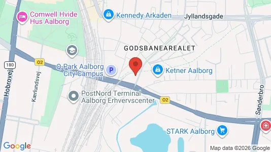 Apartments for rent i Aalborg Center - kort over placeringen