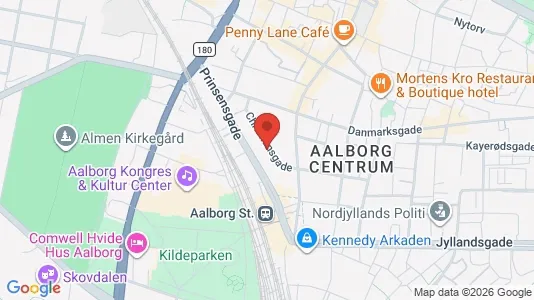 Apartments for rent i Aalborg Center - kort over placeringen