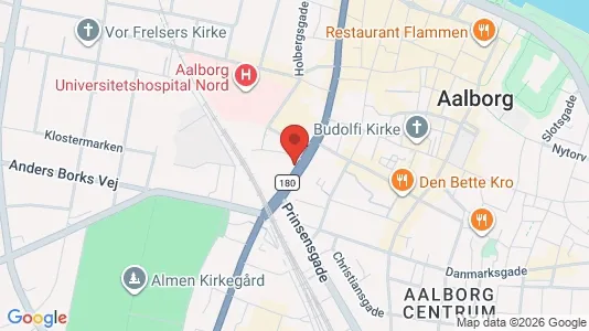 Apartments for rent i Aalborg Center - kort over placeringen