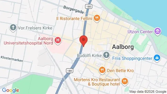 Apartments for rent i Aalborg Center - kort over placeringen