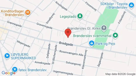 Apartments for rent i Brønderslev - kort over placeringen