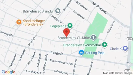 Apartments for rent i Brønderslev - kort over placeringen