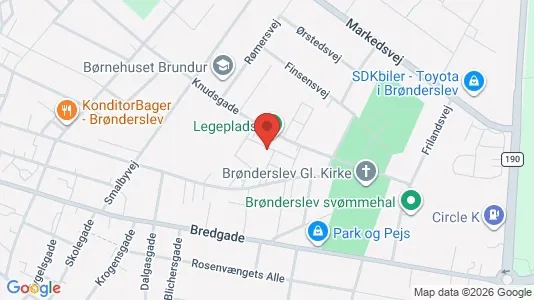Apartments for rent i Brønderslev - kort over placeringen