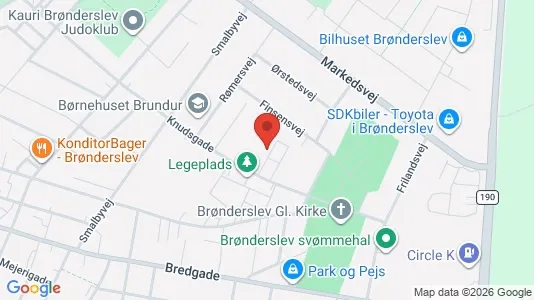 Apartments for rent i Brønderslev - kort over placeringen