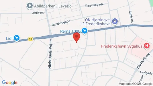 Apartments for rent i Frederikshavn - kort over placeringen