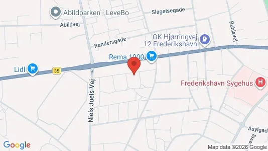 Apartments for rent i Frederikshavn - kort over placeringen