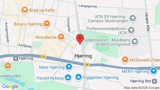 Apartments for rent i Hjørring - kort over placeringen