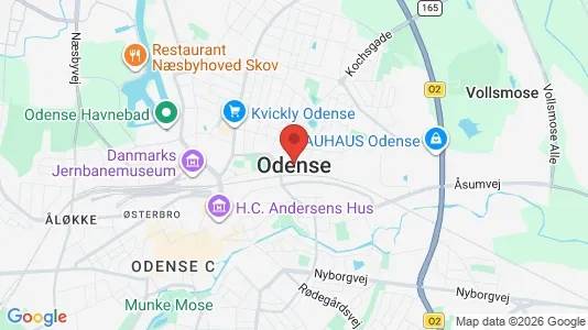 Apartments for rent i Odense S - kort over placeringen