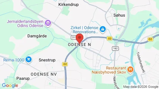 Houses for rent i Odense N - kort over placeringen
