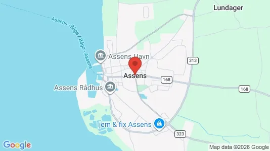 Apartments for rent i Assens - kort over placeringen