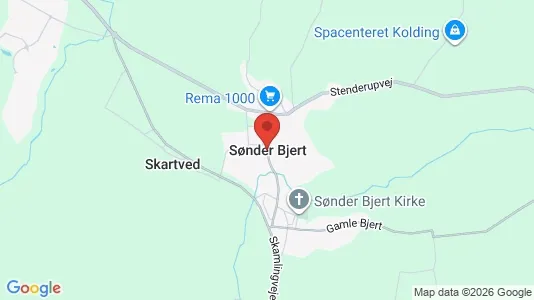 Houses for rent i Bjert - kort over placeringen