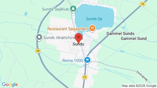 Apartments for rent i Sunds - kort over placeringen