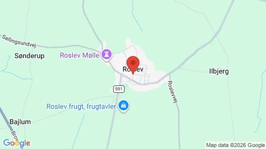 Apartments for rent i Roslev - kort over placeringen