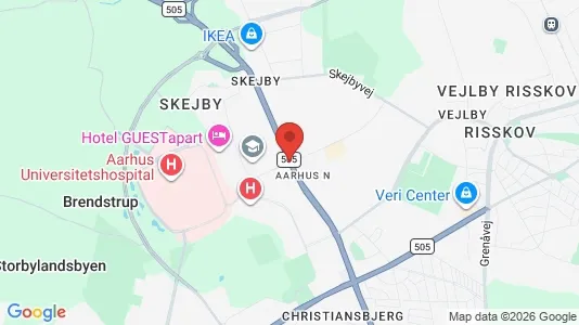 Rooms for rent i Aarhus N - kort over placeringen