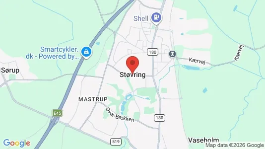 Houses for rent i Støvring - kort over placeringen