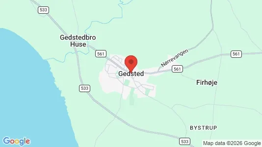 Houses for rent i Gedsted - kort over placeringen