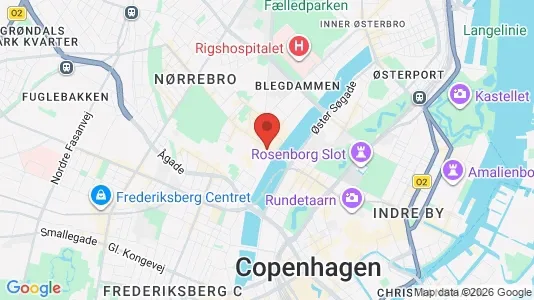Rooms for rent i Nørrebro - kort over placeringen